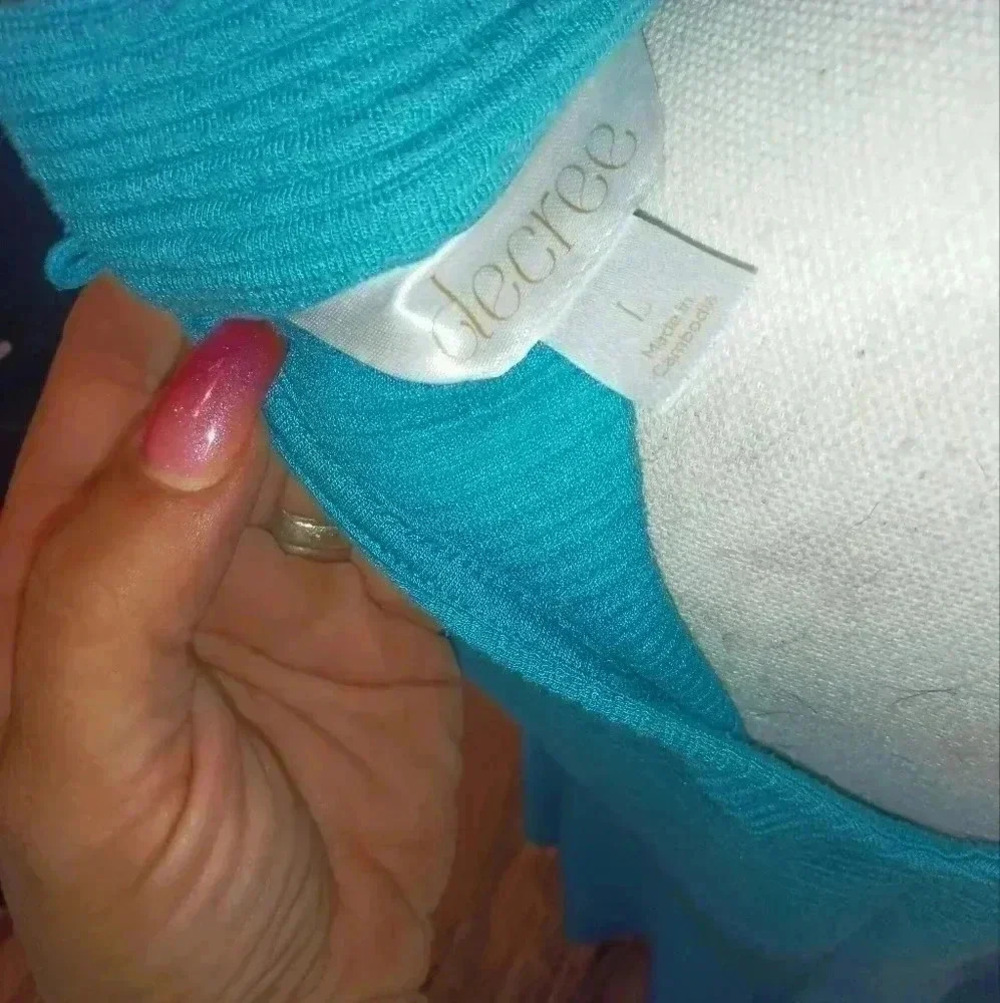 Calvin Klein Teal Women's Dress.lrg New With Tags - Picture 6 of 6